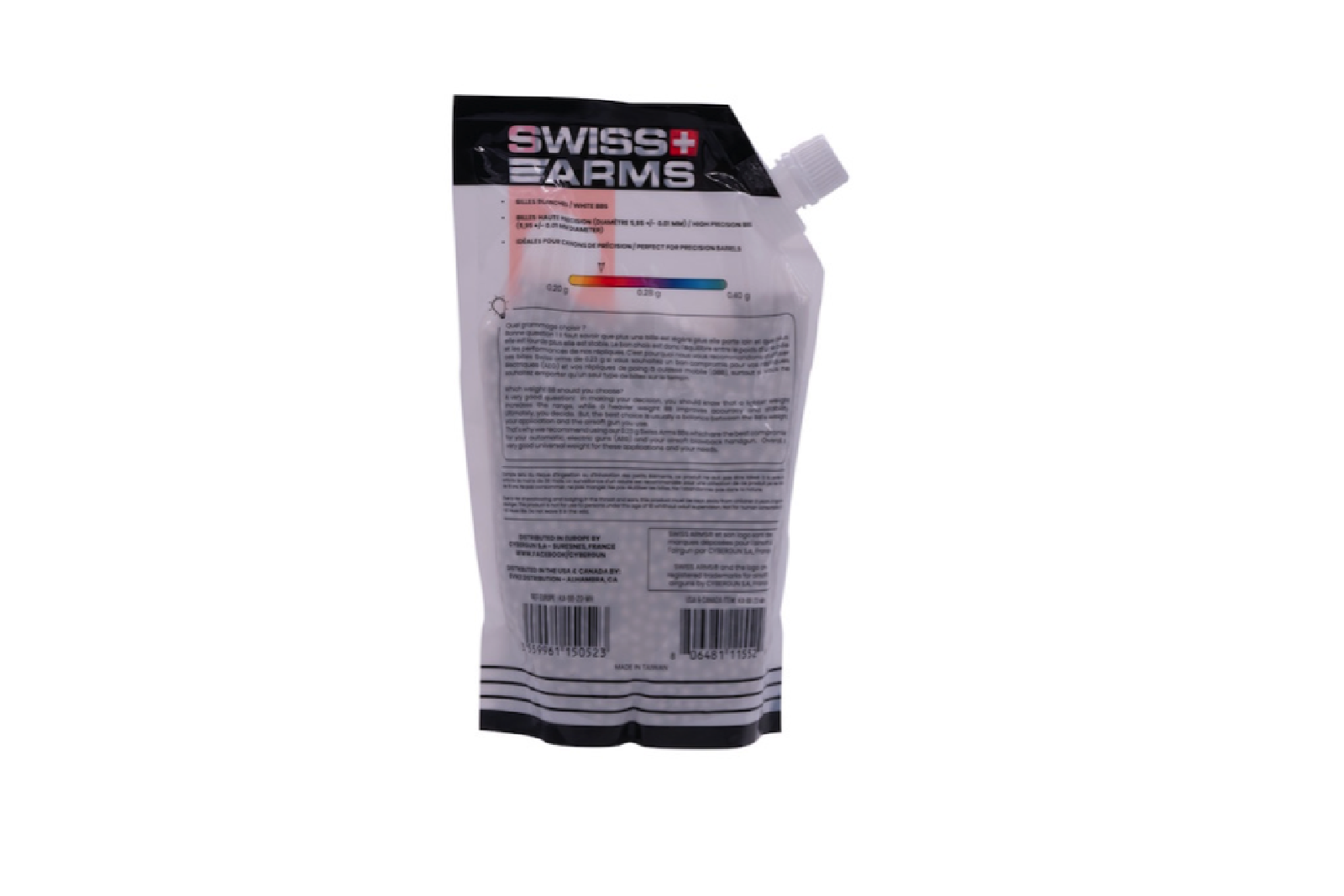 SWISS ARMS BBs White 0.23g 1kg Bag with pouring cap /C12