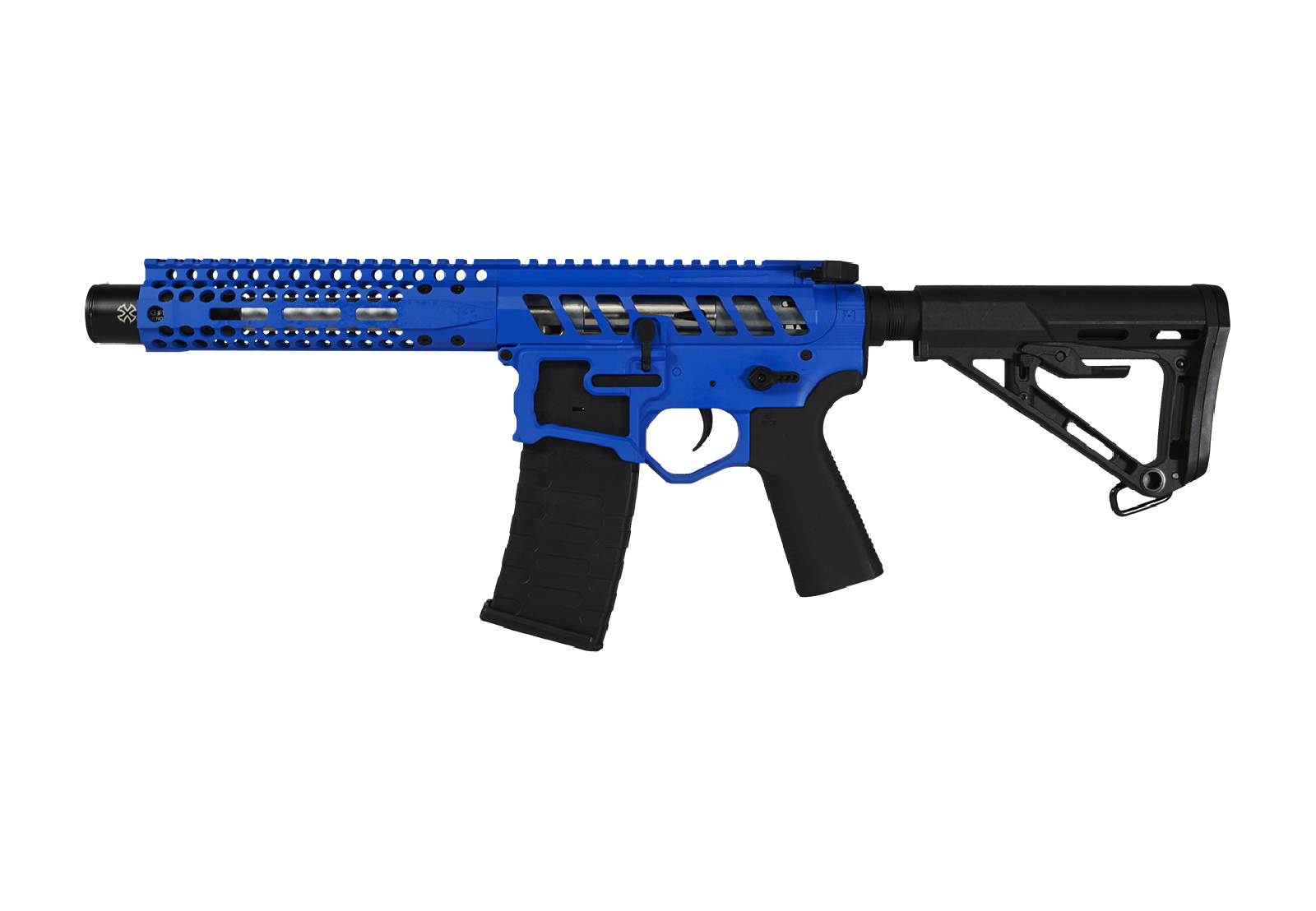 EMG F-1 Firearms PDW AEG w/ eSE Electronic Trigger Blue/Black RS-3 350 fps