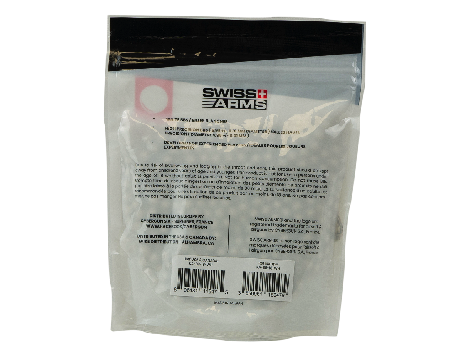 SWISS ARMS BBs White 0.36g Bag of 1000BBs /C36