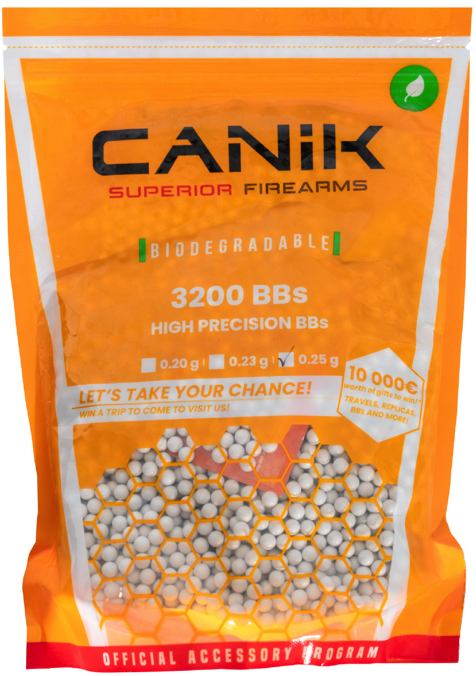 BBs CANIK BIO 0,25 g White Bag 3200BBs