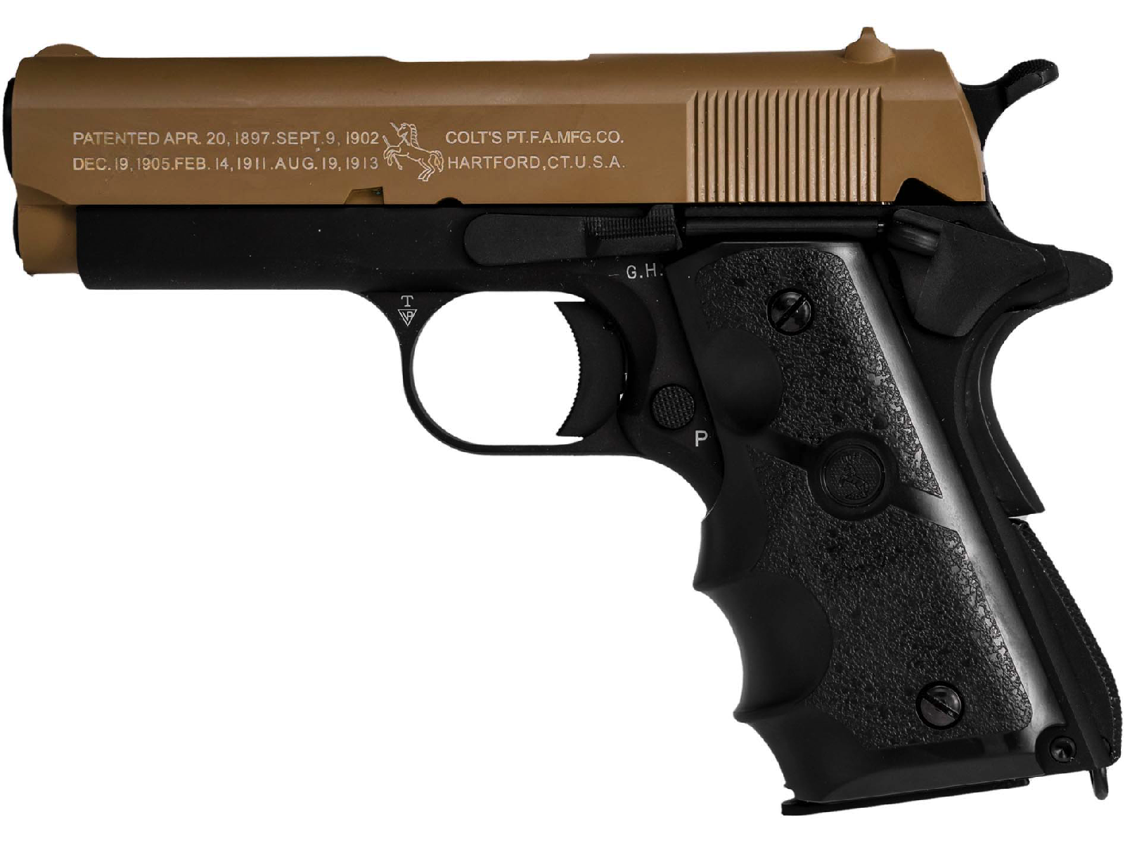 Colt 1911 Defender Gaz (Tan Slide, Black Lower) /C12